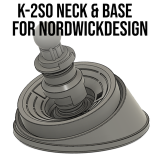 k-2so neck&base nordwickdesign model k2so starwars droid head bust neck 3d print model - Mito3D