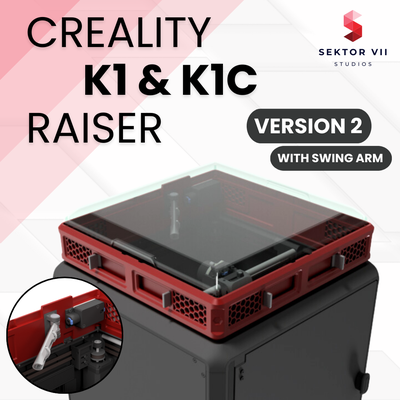 k1 k1c allevatore coperchio copertina guaina aggiornamento versione 2 creality max estensione sector7 3d print model - Mito3D