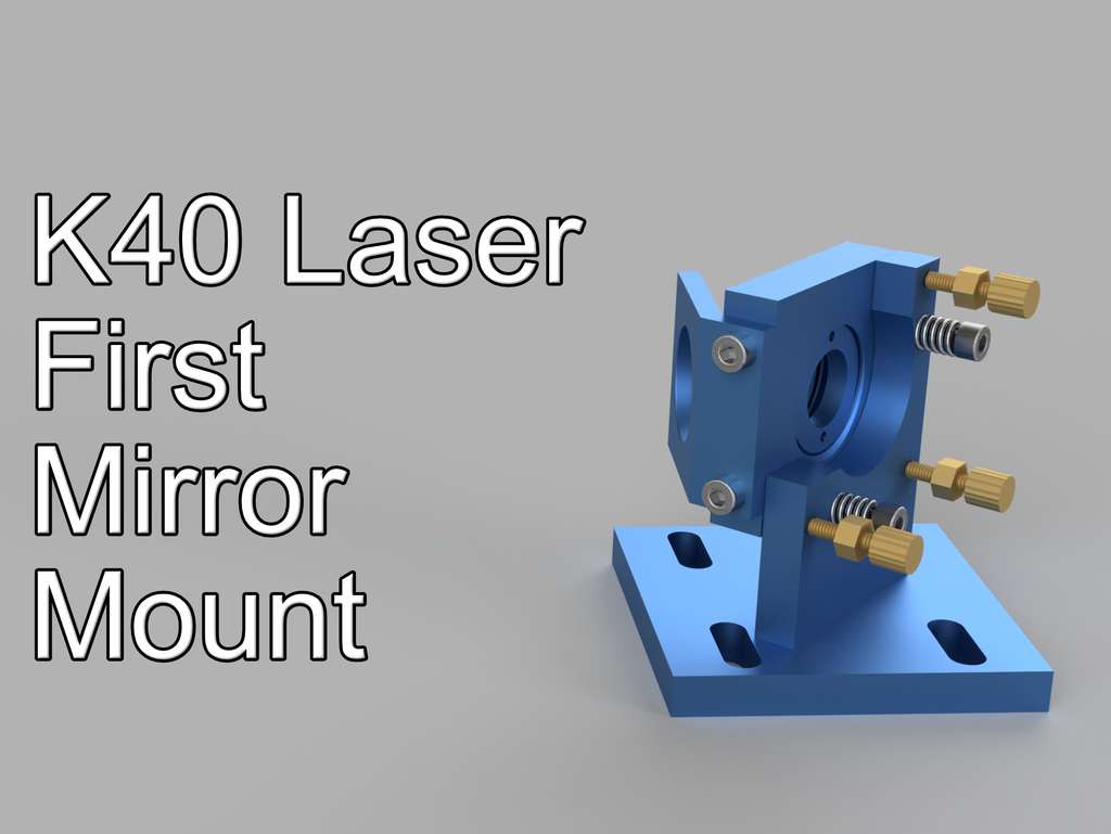 k40 laser 1st espelho monte partes 3D print model - Mito3D