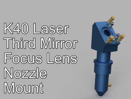k40 laser third 3rd mirror focus lens nozzle mount parts 3d print model - Mito3D