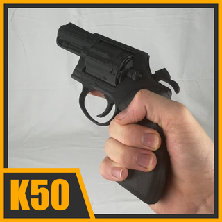 k50 revolver puntello pistola facile Stampa puntello pistola pistola puntello film divertimento giocattolo cosplay 3d print model - Mito3D