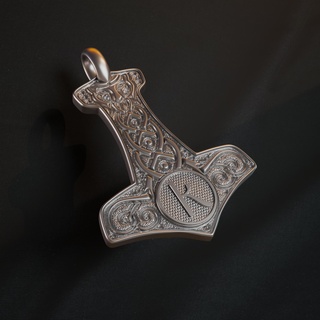 k l n personal thor pendant hammer viking celtic necklaces jewelry 3d print model - Mito3D