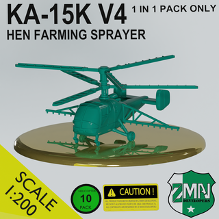 ka 15k gallina v3 helicóptero 15 Kamov ka15 resina Sla 3d print model - Mito3D