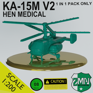 ka-15m hen v4 helicopter ka-15 kamov 15 ka15 ka rotorcraft resin sla 3d print model - Mito3D