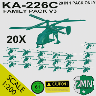 ka-226c 20 1 v3 helicopters ka226 ka-226 ka 226 kamov helicopter rotorcraft sla russia resin 3d print model - Mito3D