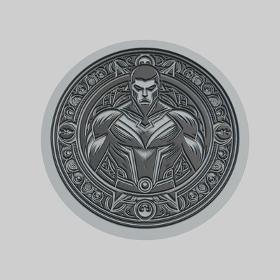 ka zar médaillon cnc 3d imprimante obj stl art super héros merveille dc homme fer thor captanamérique pendentif vengeurs araignée monnaie 3d print model - Mito3D