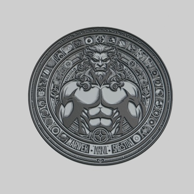 ka zar médaillon cnc 3d imprimante obj stl art super héros merveille dc homme fer thor captanamérique pendentif vengeurs araignée monnaie 3d print model - Mito3D