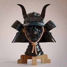 kabuto supporto In piedi arte samurai giapponese casco timone 3d print model - Mito3D