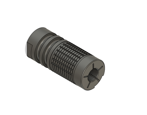 kac style muzzle device 14x1mm left asg airsoft m4 3d print model - Mito3D