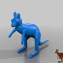 kaenguru suave jogo animais 3d print model - Mito3D