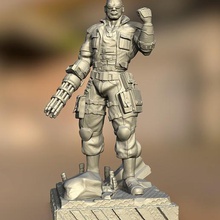 kai barret wallace art fantasy ending toy video game character soldier fanart 3d print model - Mito3D
