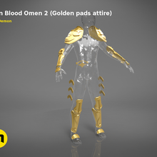 Kain kan alâmet 2 altın pedler giydirmek zırh Kostüm oyunu erkekler video vampir fantezi oyun istasyonu klasik okul 3d print model - Mito3D