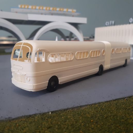 Kaiser artikuliert Bus Stadt Henry Trainer 60 sechzig Fuß Wanderwege ho Rahmen Modell Zug 3D print model - Mito3D