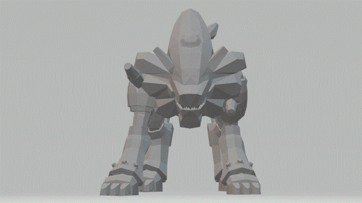 kaiser citron digimon frontière jouet réplique 3d modèle stl art figurine digi numérique figure hd lun monstre 3d print model - Mito3D