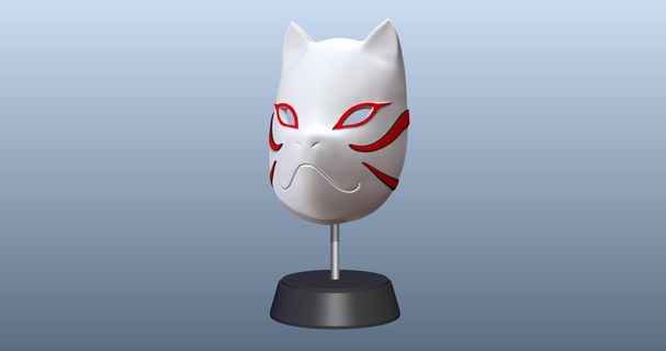 kakashi hatake anbu maschera naruto giocattolo anime 3d print model - Mito3D