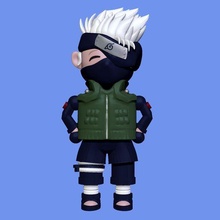 kakashi hatake naruto arte anime minimodel carattere giocattolo 3d modello 3d print model - Mito3D