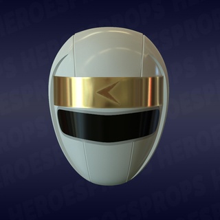 kakuranger white helmet cosplay power ranger alien red black scifi mmpr go rangers weapons belt 3d print model - Mito3D