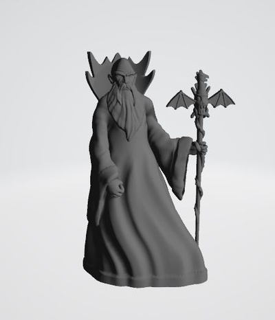 vecchio uomo dungeon draghi 32mm gioco zombidi arte giocattolo miniatura giochi guerra serie fantasia medievale cavaliere 3d print model - Mito3D