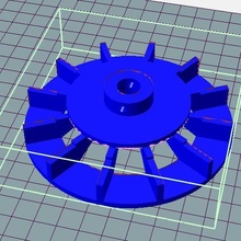 kama pump fan 100mm diameter 11mm saft tool 3d print model - Mito3D