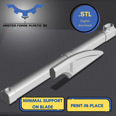 kamas mfp3d print in place alto qualità marziale arti arma kama self defense support 3d print model - Mito3D