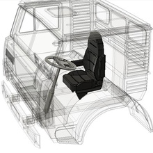 kamaz car seat various wpl rccar 3d print model - Mito3D