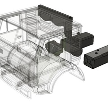 kamaz réservoirs filtre divers rc crawler camion voiture personnalisée wpl 3d print model - Mito3D