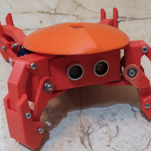 versión de kame robot cuadrúpedo hoteles servo gadget la robótica arduino esp8266 hc-sr04 patas piernas nodemcu control remoto el araña tortuga ultrasonidos walker wifi 3D print model - Mito3D