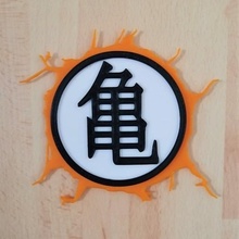 kame symbole dbz déco mural dragon Balle logo 3d print model - Mito3D