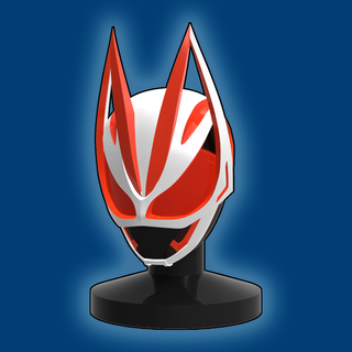 Fahrer geat Helm druckbar 3d Modell Tokusatsu Ultraman Super sentai Maske Null Säbel Held Büste Anime Manga shonen Comics Comic Kunst Japan 3d print model - Mito3D