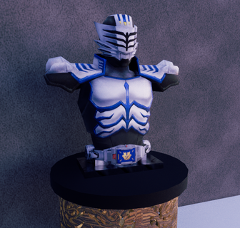 Kamen cavaleiro Ryuki tigre poli arte brinquedo figura estatueta animal satoru tojo luta mascarado deco tabela 3d print model - Mito3D