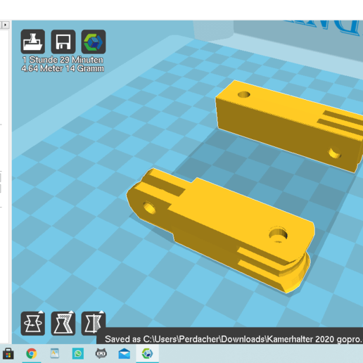 kamerahalterung 2020 gopro Werkzeug Nocken halterung Halfter Profi 3D print model - Mito3D