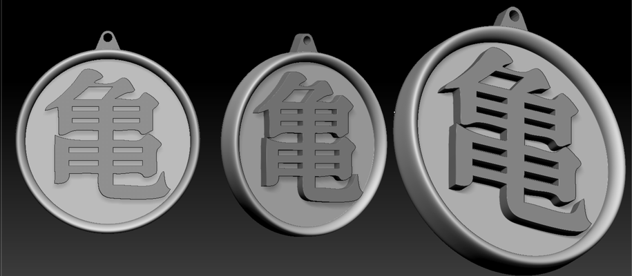 kamesennin keychain jewelry key ring kame sennin master roshi muten 3d print model - Mito3D