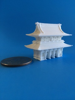 kaminarimon & hozomon gates architecture art building china chinese door japan japanese tokyo monument miniature gate landmark oriental asakusa buddhist asian edo 3d print model - Mito3D
