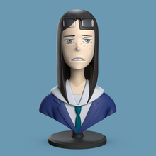 Kanamori buste 3d impression modèle mains Eizouken anime 3dprint séries personnage femelle femme sculpture art figure statue 3d print model - Mito3D