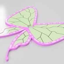 kanao Kocho 39 s horquilla demonio asesino mariposa insecto 3d print model - Mito3D