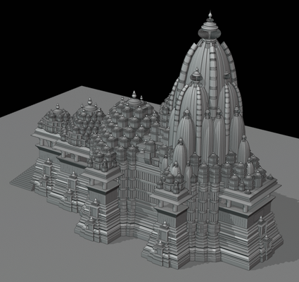 kandariya mahadev temple - khajuraho 3d print model - Mito3D