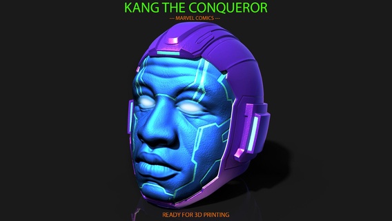 kang conqueror helmet - marvel comics 2023 Art the mask cosplay loki costume ant man costumes halloween galactus 3d print model - Mito3D