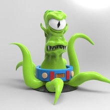 kang kodos sipson extraterrestrial simpson character ufo lively octopus tentacles 3d print model - Mito3D