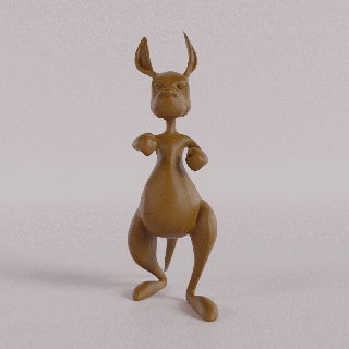 kangourou sculptures statue art figure 3d print model - Mito3D