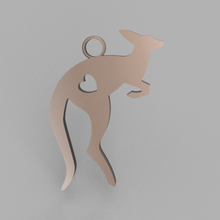 kangaroo earring jewelry kangaroos earrings pendant 3d print model - Mito3D