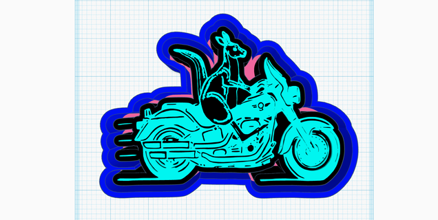 kangaroo motorcycle kangaroo motorcycle freshie mold  3d print model - Mito3D