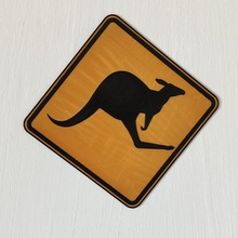 kangourou route signe 3d print model - Mito3D