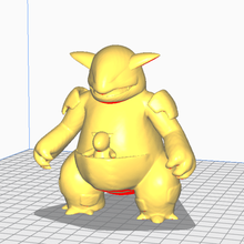 kangaskhan a arte pokemon 3d print model - Mito3D