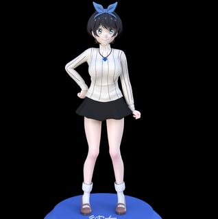 kanojo okarishimasu ruka chan rent girlfriend anime figura juguete novia alquiler manga niña cosplay matrimonio 3d print model - Mito3D