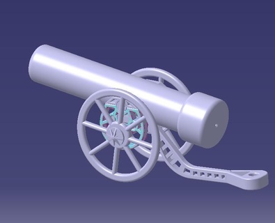 cañón juego 3d print model - Mito3D