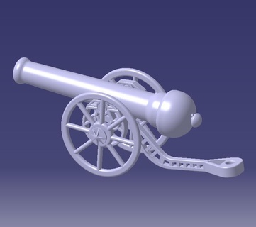 cañón juego 3d print model - Mito3D