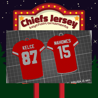 Kansas ville chef 2 Noël ornements patrick mahomes Travis kelce Football chefs taylor rapide football Jersey 3d print model - Mito3D