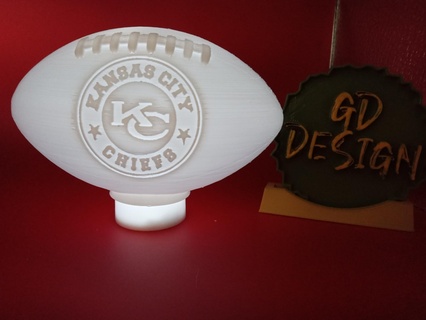 kansas city chiefs kelce 87 3d football tealight 3d print model - Mito3D