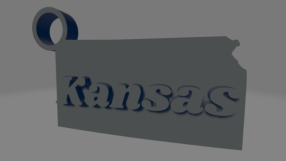 Kansas porte clés Etats Unis Amérique uni États Etat souvenir américain 39 route parc ville 3d print model - Mito3D