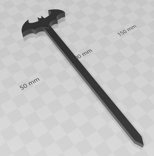 kanzashi - batman hair stick toothpick holder 3d print model - Mito3D